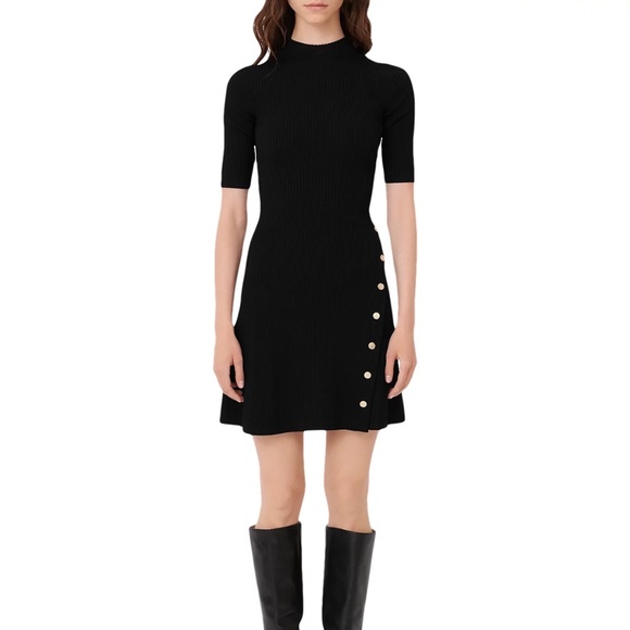 NWT Maje Rosea Stretch Knit Mini Dress MSRP $295 - Picture 1 of 6